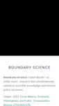 Mobile Screenshot of boundaryscience.com